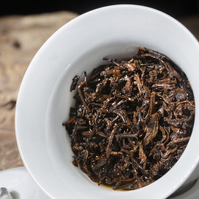 HelloYoung Yiwu Scrape Wind Zhai Puerh Tea Palace Material Puerh Ripe Tea Cake 357g/12.59oz