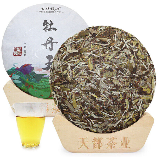 HelloYoung 300g Fuding white tea white peony tea cake Panxi Ming Qian spring tea