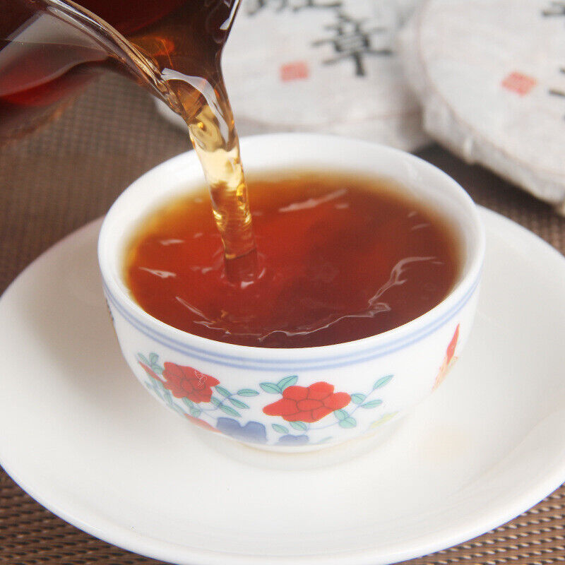 HelloYoung Pu'er Tea Health  Ripe Tea Small Tea Cake Yunnan Traditional Banzhang50g