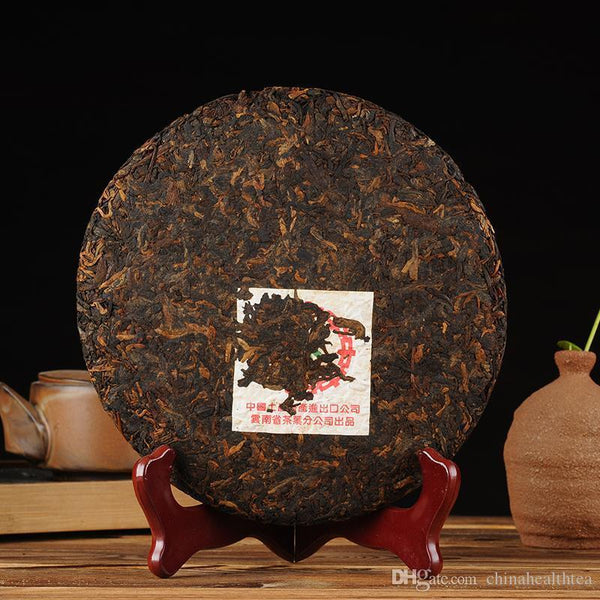 HelloYoung Aged Zhong Cha Green Seal Chinese Pu er Tea Yunnan Cooked Puer Ripe 357g