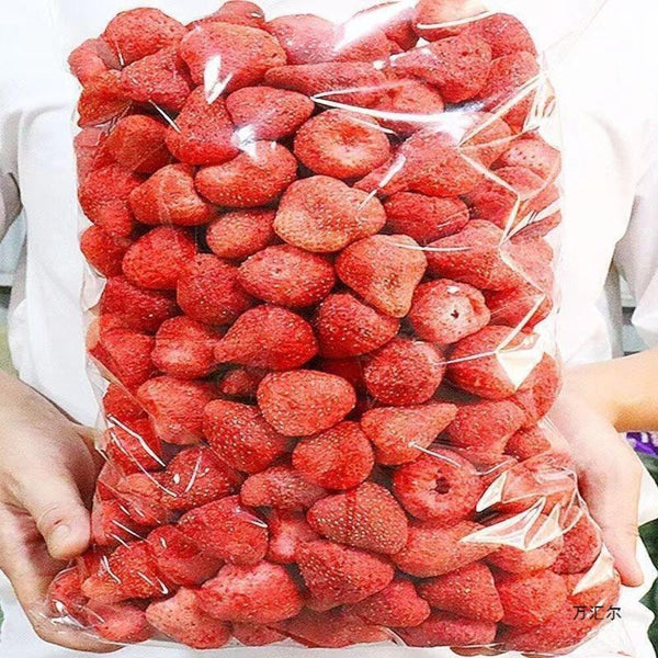 Natural Freeze-Dried Strawberry Bits Crispy Snack for Healthy Eating 500g