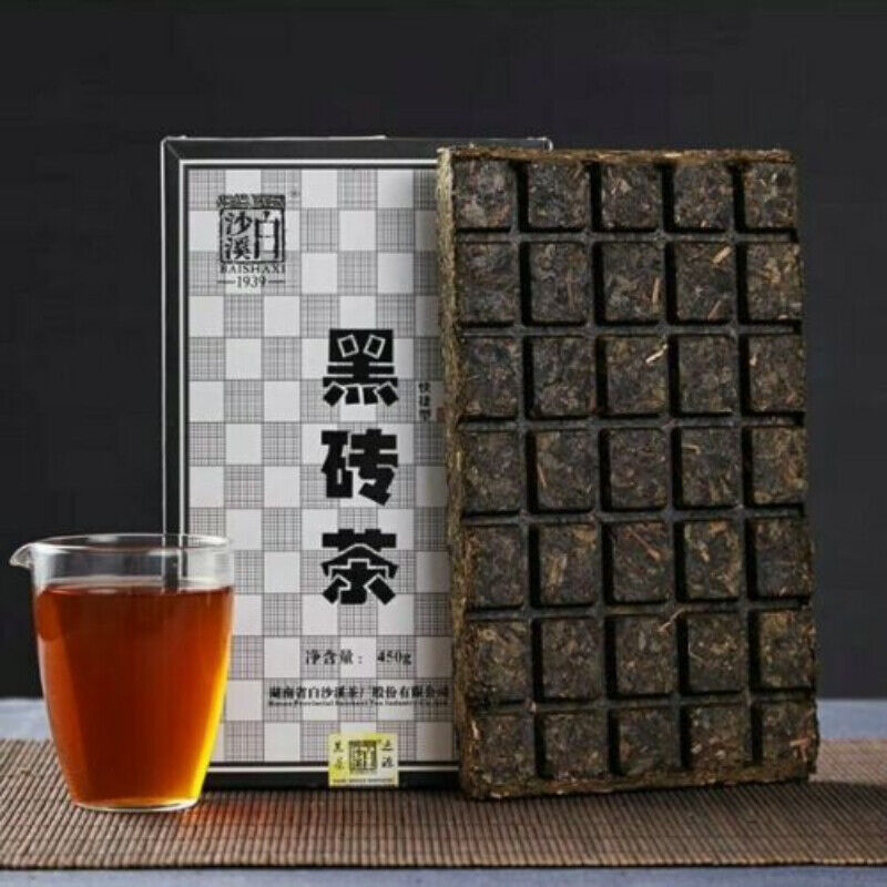 HelloYoung 450g HEI ZHUANG CHA China Anhua Baishaxi Instant Dark Tea Shortcut Brick Tea