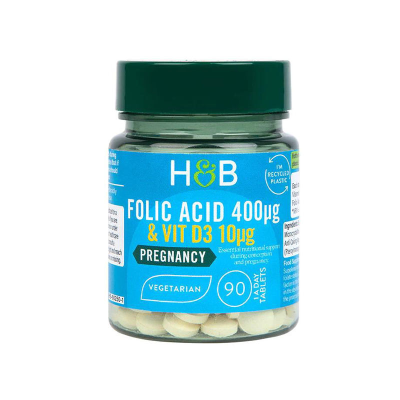 HB Folic Acid+Vitamin D3 90 Tablet Pregnant Nutrition Tablets Active Folic Acid Secondary image