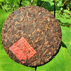 HelloYoung Golden Bud Tribute Cake Premium Black Tea Top Laobanzhang Ripe Pu'er Tea 357g