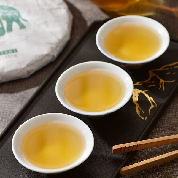 HelloYoung 357g Natural Big Leaf Pu'er Green Tea Health Yunnan Spring Pu-Erh Tea