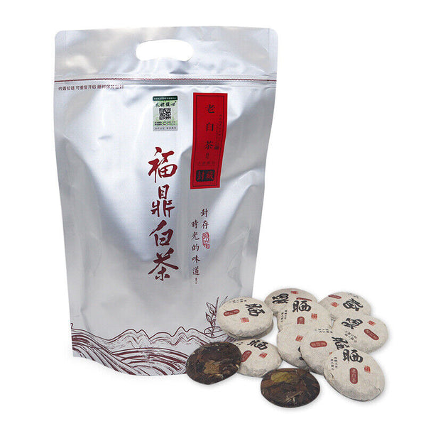 HelloYoung 500G Fuding white tea shoumei gold coin white tea round cake 1 capsule 1 bubble