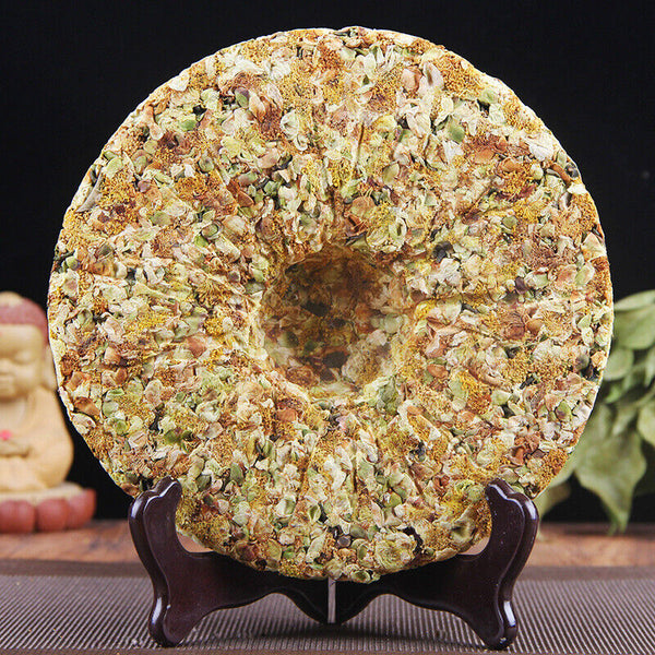 HelloYoung Pu-erh Tea Cake Raw Tea 357g Tea Flower Pu-erh Cake 谷花普洱茶饼生茶357g茶花普洱饼大雪山茶区普洱茶叶