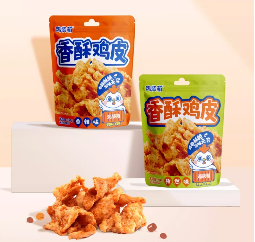 6 Bags Crispy Fried Chicken Skin 30g Crunchy Party Snack Secondary image