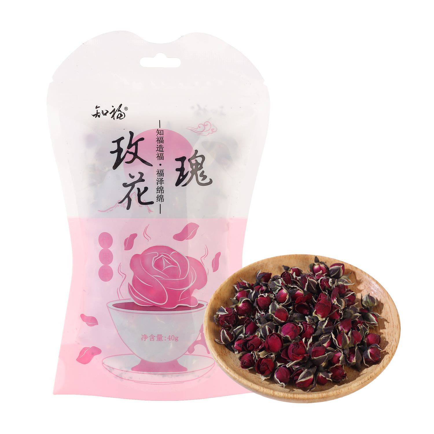 Premium Tea Rose Buds Large Bloom Rose Flower Tea for Brewing Main image