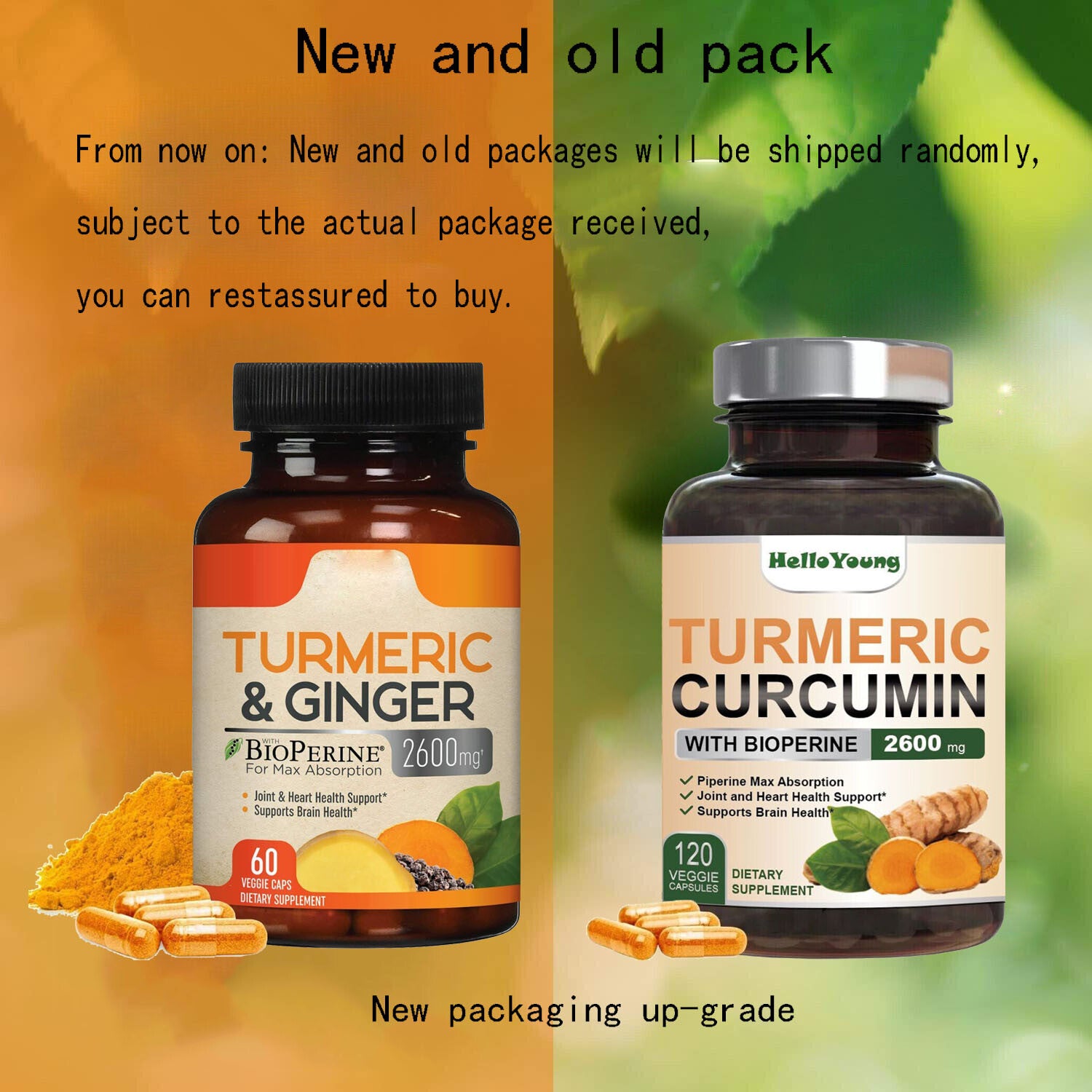 Turmeric Curcumin 2200mg with Ginger & Black Pepper for High Absorption Secondary image