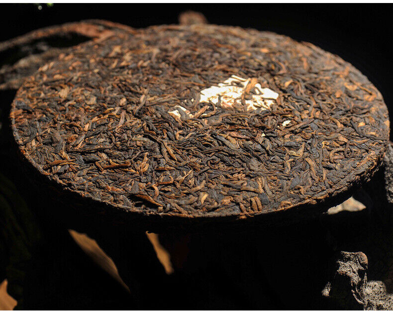 HelloYoung 357g Brown Mountain Ancient Tree Ripe Tea Cake Yunnan Pu'er Ripe Tea