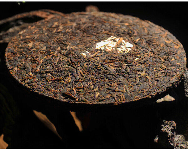 HelloYoung 357g Brown Mountain Ancient Tree Ripe Tea Cake Yunnan Pu'er Ripe Tea