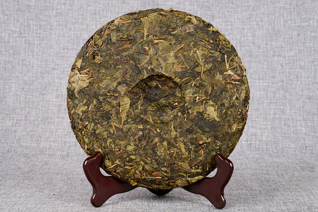 HelloYoung 357g Puerh Tea Hundred Year Old Tree Raw Tea Cake Golden Leaf Puerh Tea Cake