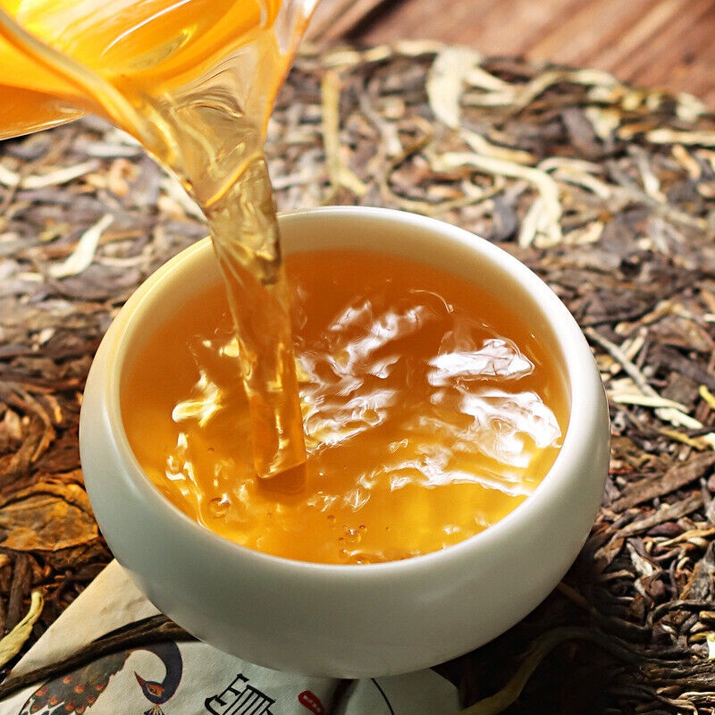 HelloYoung 357g Yunnan Iceland Pu'er tea raw tea ancient tree tea Pu'er seven cakes tea