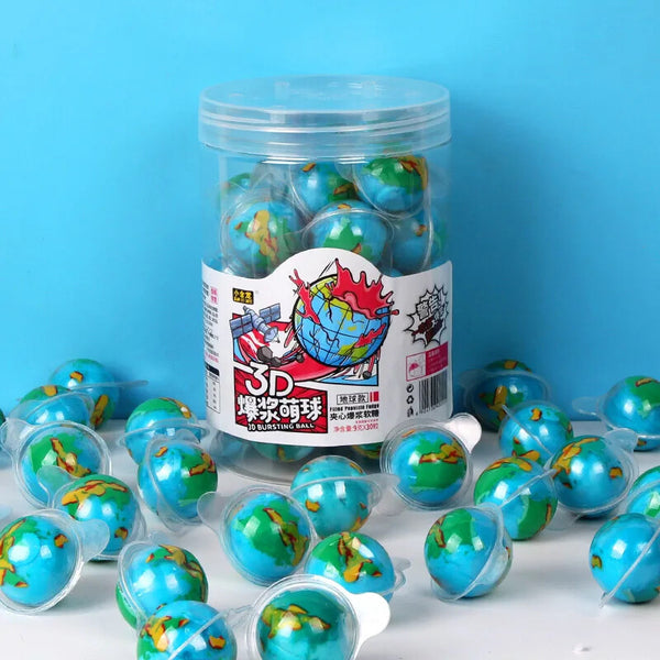 Spherical Gum Eyeball Gummy Candy 30pcs Fruit Flavored 3D Gummy Ball Candy