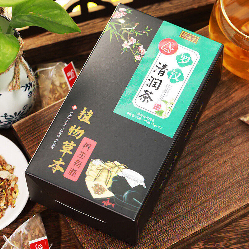 HelloYoung 150G Luo Han Qing Run tea licorice geranium jujube health Qing Run Luo Han
