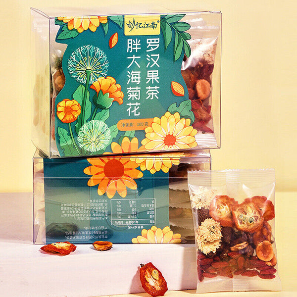 Malva nut tree and chrysanthemum, Monk Fruit Chronic Throat Moisturizing Tea