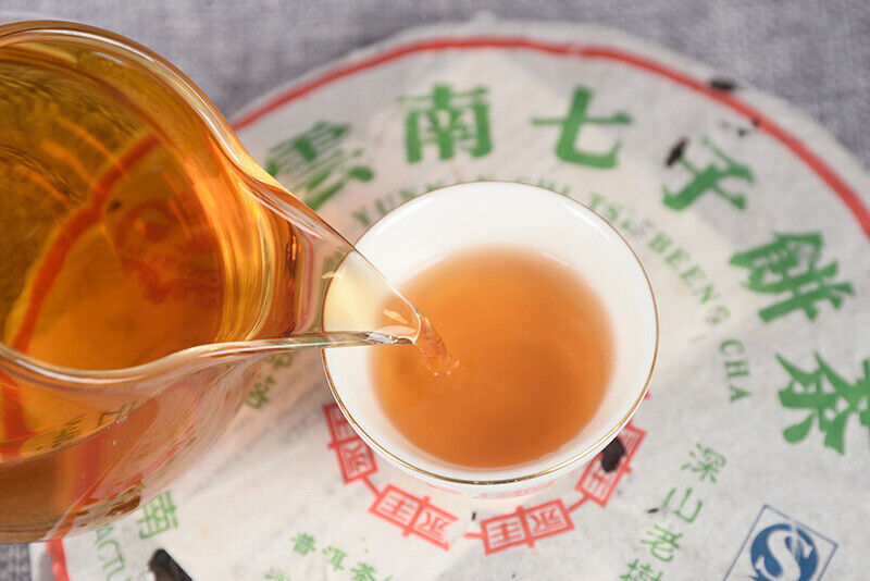 HelloYoung Pu'er Tea Raw Tea Cake 400g Old Tea Tree Tea Cake Healthy Drink