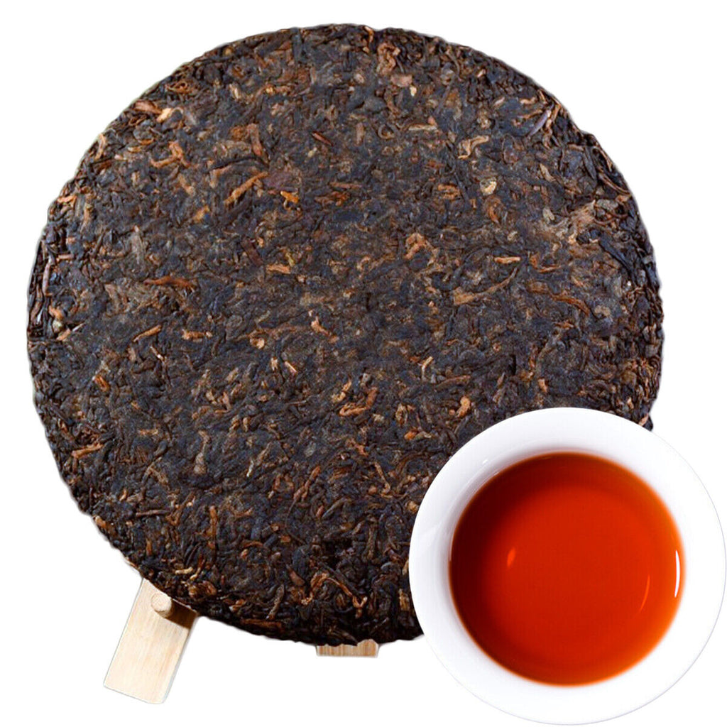 HelloYoung Top Organic Ripe Pu-erh Tea Handmade Yunnan Menghai Cooked Black Tea Cakes 357g