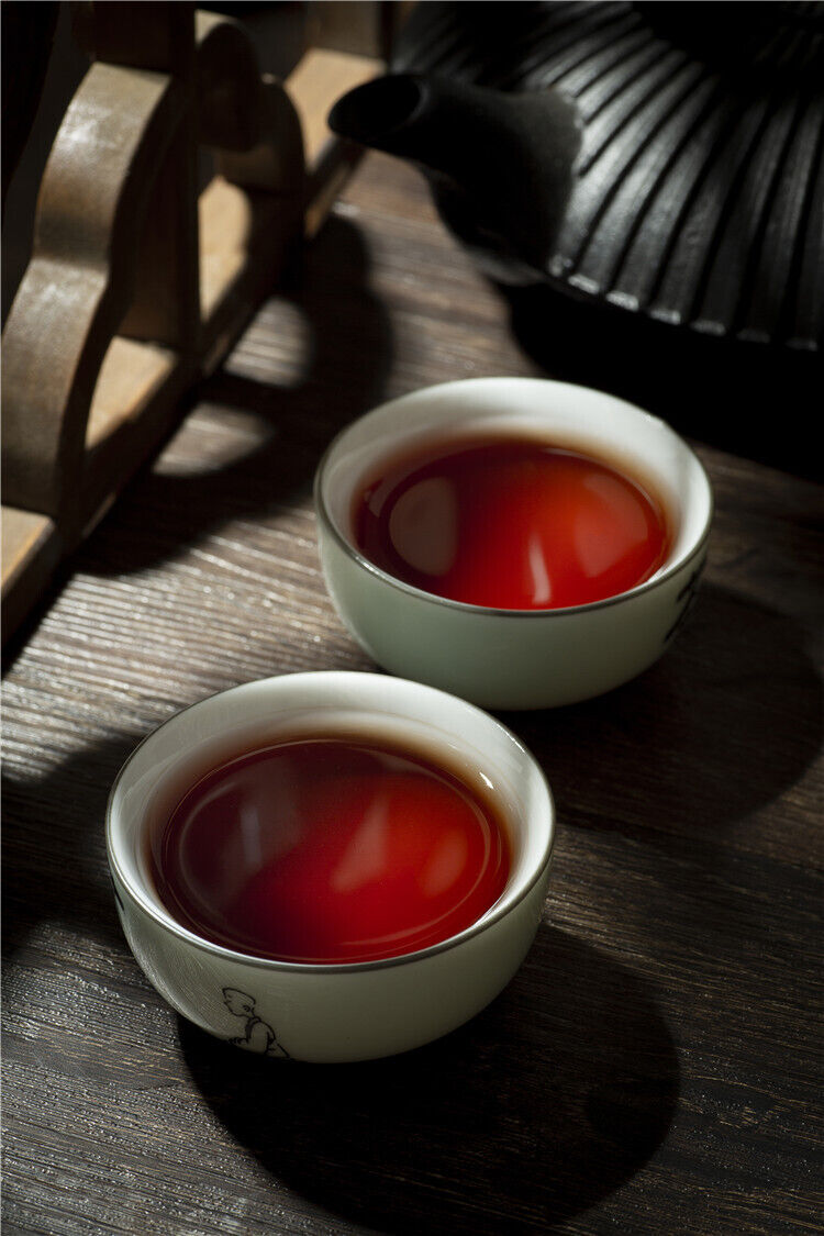 HelloYoung 357g Yunnan Brown Mountain Pu-erh Ripe Tea Ancient Tree Seven Seeds Cake