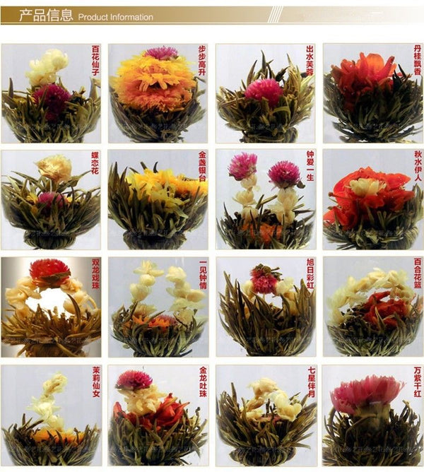 HelloYoung16 Kinds of Blooming Flower Tea Herbal Tea Great Fragrant Green Tea Handmade