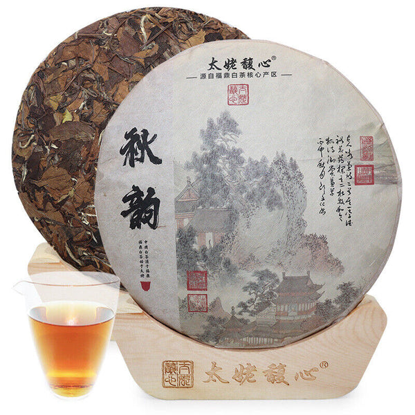 HelloYoung 350G Fuding white tea cake Shoumei old white tea cake alpine taimushan vein tea