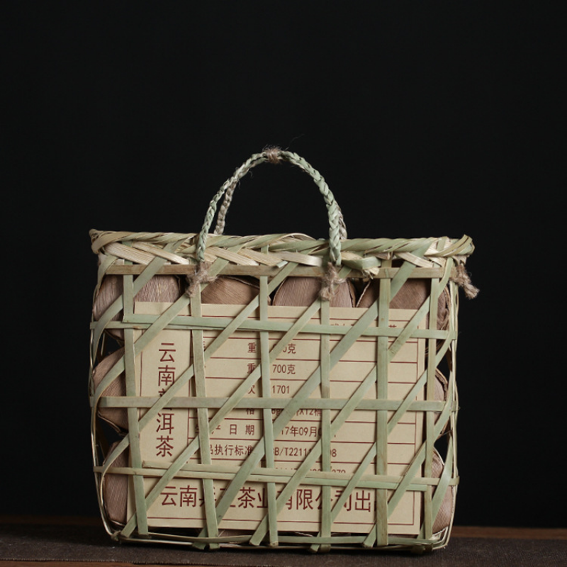 HelloYoung 672g Basket of 84 pieces Yunnan Puerh Cake Ripe Tea Linglong Small Cake