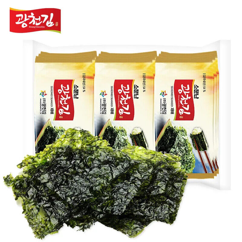 Organic Seasoned Roasted Seaweed Snacks 5*18 PK Sea Salt. Seaweed Secondary image