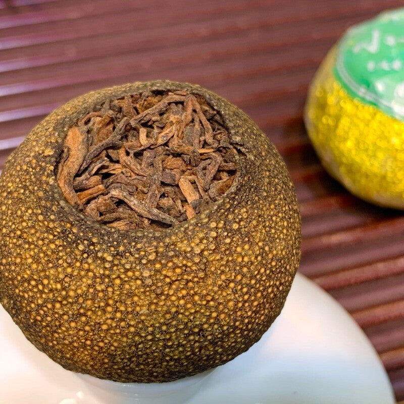 Xinhui Raw Sun-dried Small Green Citrus Menghai Palace Puer Chen Pi Puerh Tea