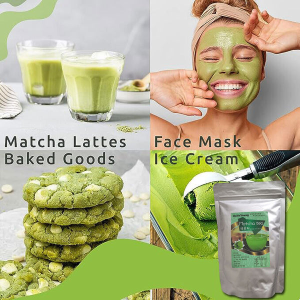 Matcha Green Tea Fresh Natural Without Additive. Careful diet weight loss