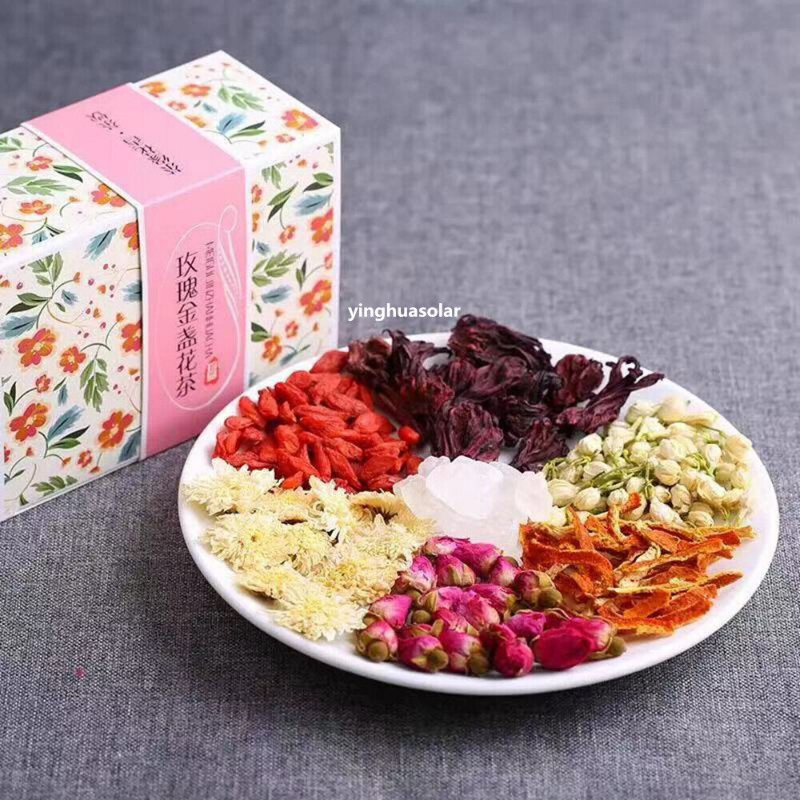 100g/box Rose Jasmine Roselle Chrysanthemum Wolfberry Flower Tea, Herbal Tea Main image