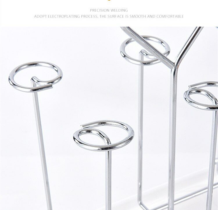 Kitchen Decoration Metal Glass Cup Rack Storage Shelf Drying Cup Home Supplies