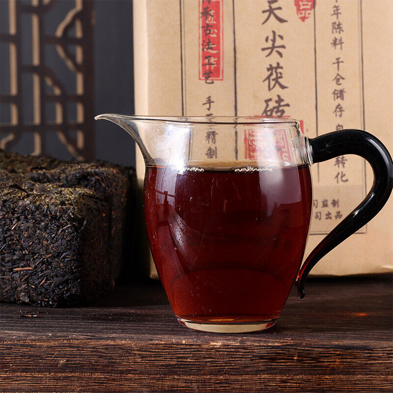 HelloYoung 1000kg Anhua Black Tea Golden Flower Hand-built Fu Brick Tea Golden Black Tea