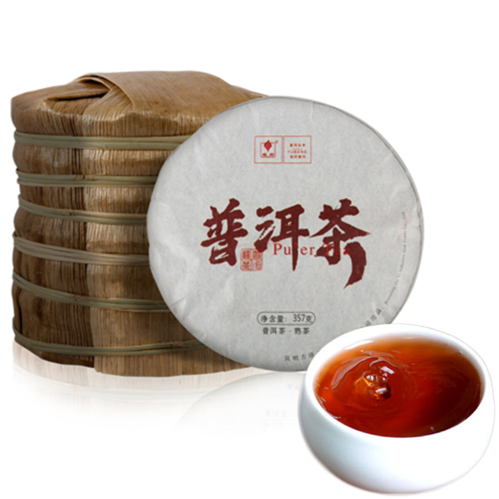 357g Top Grade Original Ripe Pu-erh Cooked Tea Cake Shu Pu'er Tea Healthy Drink