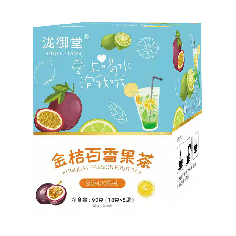 Kumquat, Passion Fruit, Green Tangerine, Lemon,and Snow Pear Cold Brew Fruit Tea