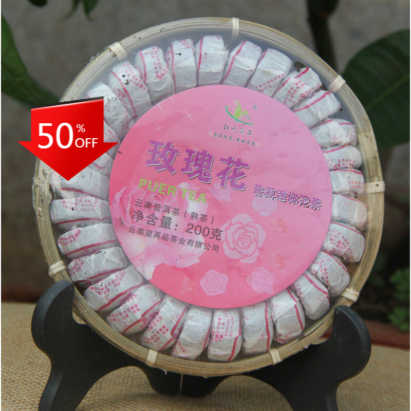 Pu'er Tea 200g Mini Tuo Tea [Rose Tuo] Cooked Tea In Bamboo Packed Health Care Secondary image