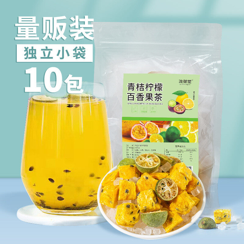 Green Tangerine Lemon Passion Fruit Tea Summer Cold Brew Fruit Tea Secondary image