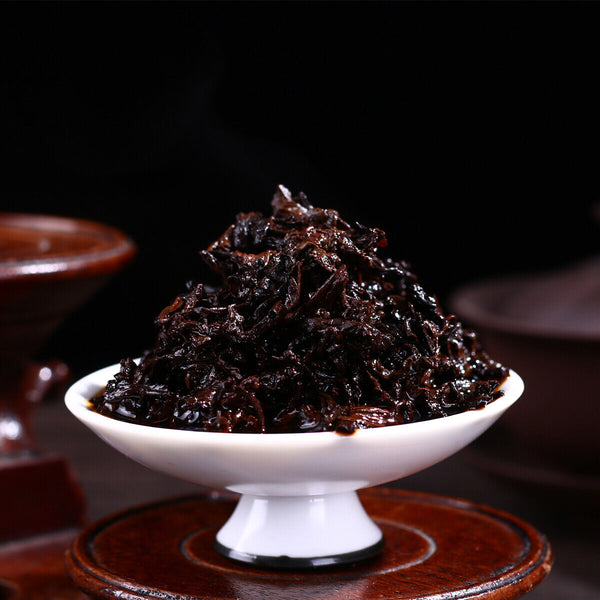 HelloYoung Pu erh Cooked Tea Yunnan Brown High Mountain Ecological Ripe Puer Tea Cake 200g
