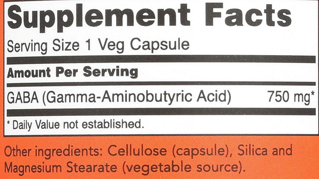 GABA Capsules 100ct - Gamma-Aminobutyric Acid Supplement for Relaxation