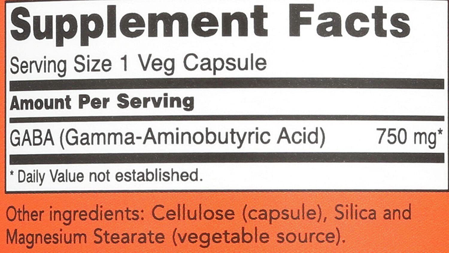 GABA Capsules 100ct - Gamma-Aminobutyric Acid Supplement for Relaxation