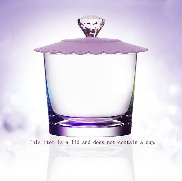 Cup Lid Bowl Cover Dustproof Leakproof Reusable Lid Diamond Insulation Cover