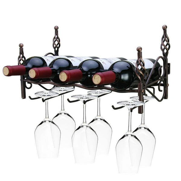 Wall-mounted Wine Rack New Bottle Holders Wine Storage Shelf Bar Wall Decoration