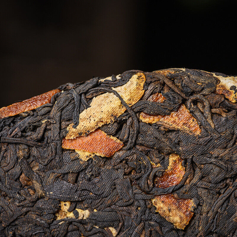 HelloYoung Chenpi Puerh Tea Ripe Tea Cake Domain State Ancient Tea 357g/12.59oz Secondary image