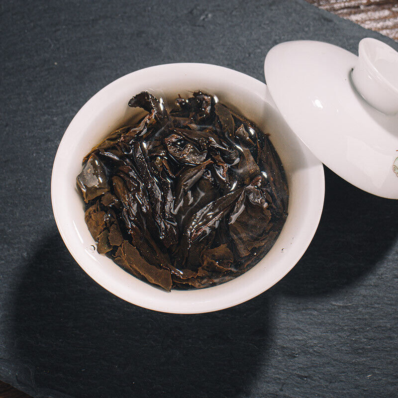 HelloYoung 450g Hunan Anhua black tea hand-built por brick tea golden flower black aged tea
