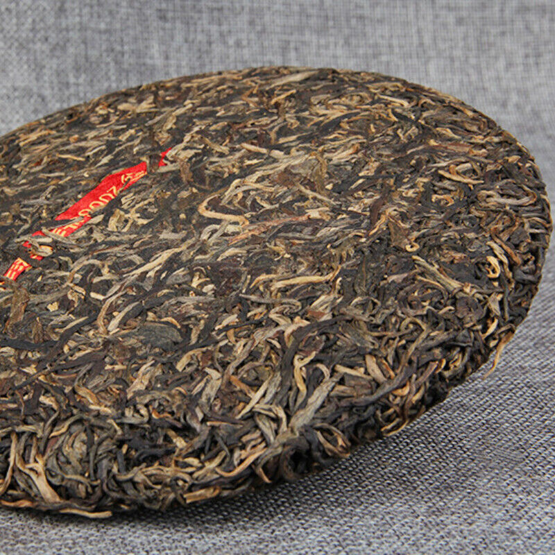 HelloYoung Pu'er Tea Cake Green Tea Big Leaf Pu-erh Tea 400g Natural Menghai Qizi Raw