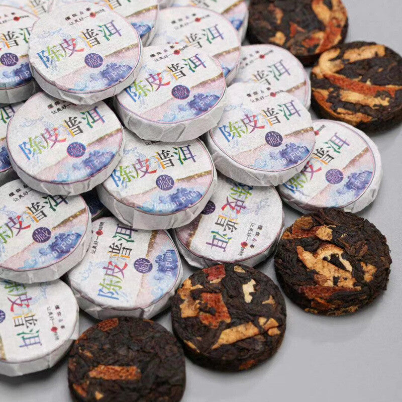 Chenpi Puerh Tea Menghai Puerh Tea Ripe Tea Aged Chenpi Small Tea Cakes Tinned Secondary image