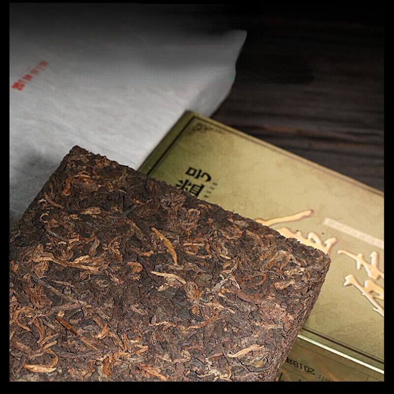 HelloYoung TeaYunnan Natural Cooked Pu-erh Black Tea 1000g Chinese Aged Pu-Erh Tea Gold Brick