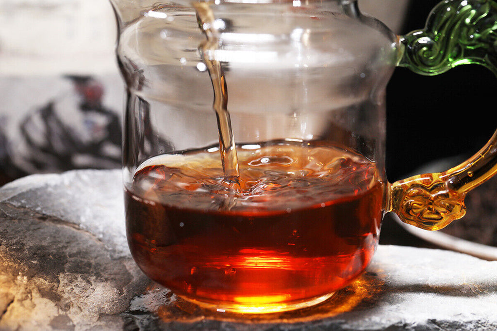 HelloYoung 357g Yunnan OldPanzhang Puerh Ripe Tea Cake Menghai Flavor Pure Material