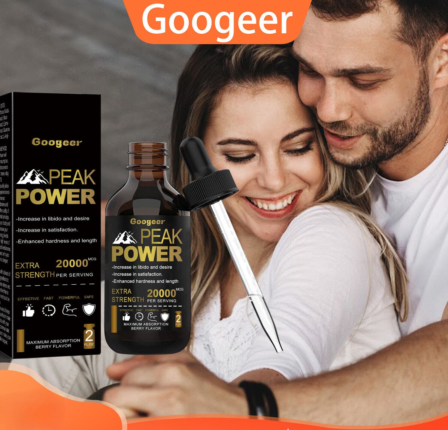 Peak power Natural Male Strengthening Drops 60ml Main image