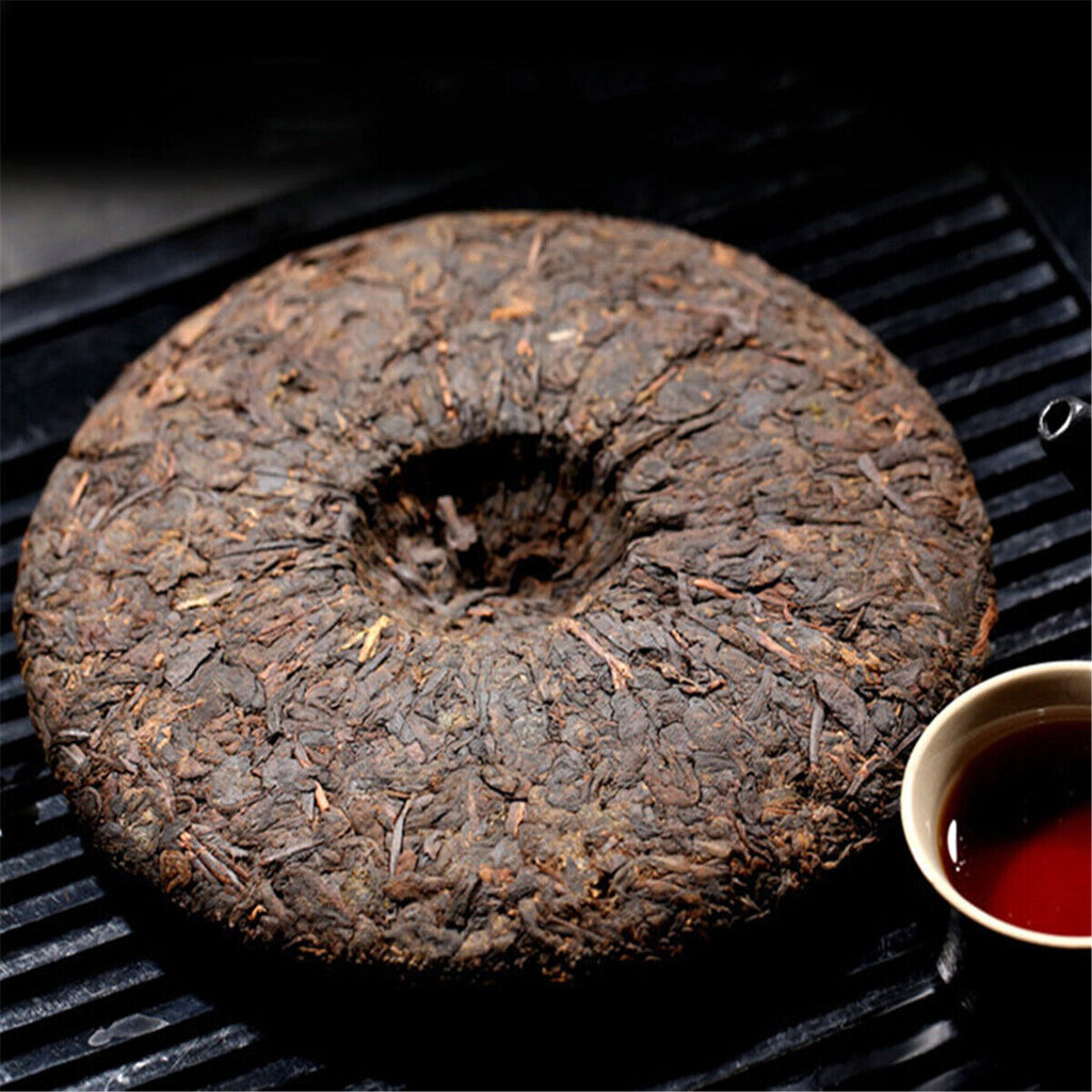 357g tea tree Yunnan Cooked Tea Pu-Erh Black Tea Ancient Pu-erh Tea Cake